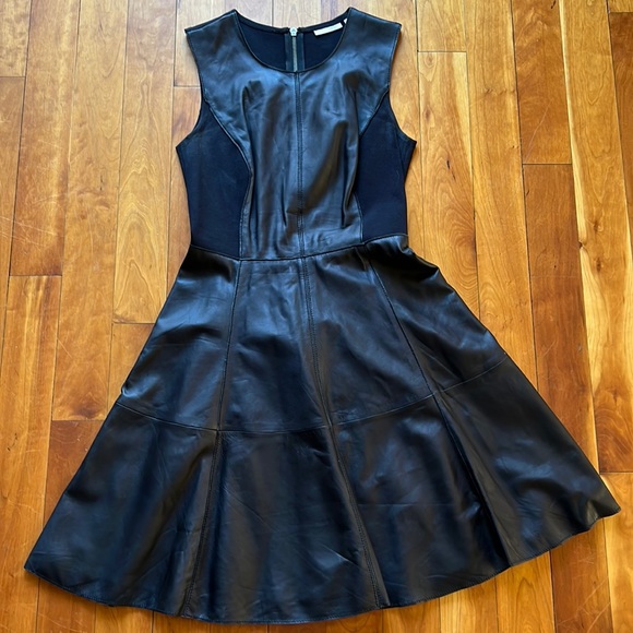 Halogen Black Leather Dress - Picture 3 of 5